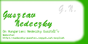 gusztav nedeczky business card